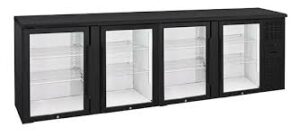 Anvil BBZ0400 Four Door Glass Backbar Fridge