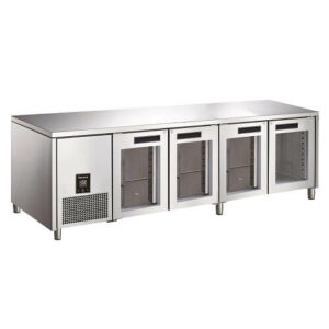 Glacian BCG62350 Slimline 660 Deep Fridge 4 Door - Glass