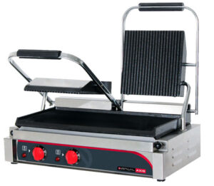 Anvil TSS3000 Panini Press Double Ribbed Top / Flat Bottom