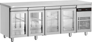 Inomak UBI7224G Undercounter Fridge 4 Door - Glass
